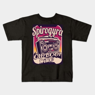 Spirogyra old boot wine Kids T-Shirt